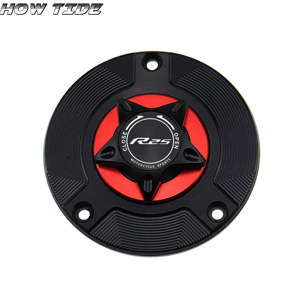 Logo 8 Colors CNC Aluminum Keyless Motorcycle Accessories high quality Fuel Gas Tank Cap Cover for YAMAHA YZF R25 R3 2014-2018 | Автомобили