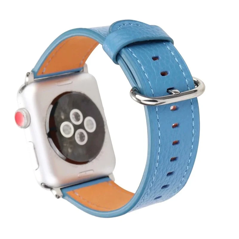 Кожаный ремешок для apple watch 38 мм 42 мм iwatch 4 ремешок 44 мм 40 мм Lychee классический браслет ремешок для apple watch 4 3 2 1