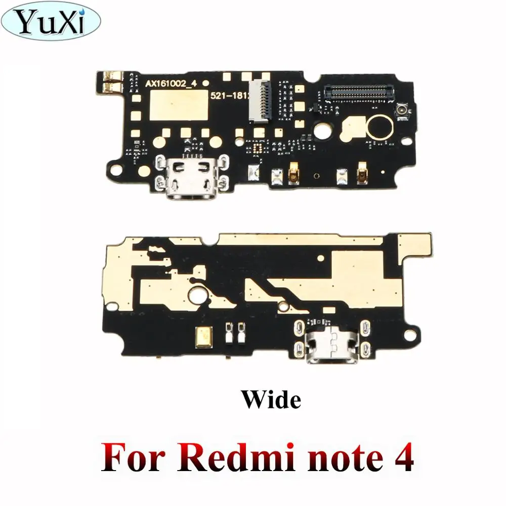 YuXi usb зарядка Нижняя плата гибкий кабель соединительные детали для Xiaomi Redmi Note 3/4/Note 3/4 Pro/4A/5A/4X/2A/3 S микрофонный модуль