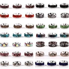 50 шт., золотые серебряные стразы, круглые кристаллы, бусины-разделители подвеска, аксессуары для самостоятельного изготовления ювелирных изделий 6, 8, 10 мм