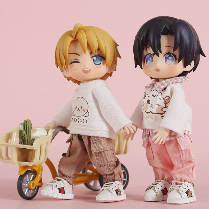 Ob11 baby clothes overalls pants Molly doll GSC plain 1/12 BJD trousers Mini Obitsu 11 Accessories | Игрушки и хобби