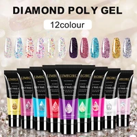 nail extension gel 12 colors glitter series nail builder nail enhancement gel for nail starter nail salon manicure tool shipping