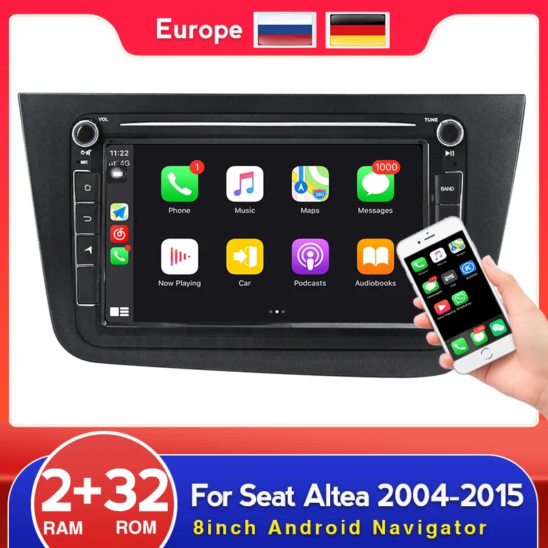 Европейский склад! Android 9 1 автомобильное радио 2 Din De Coche Para для Seat Altea XL 2004-2015 Toledo