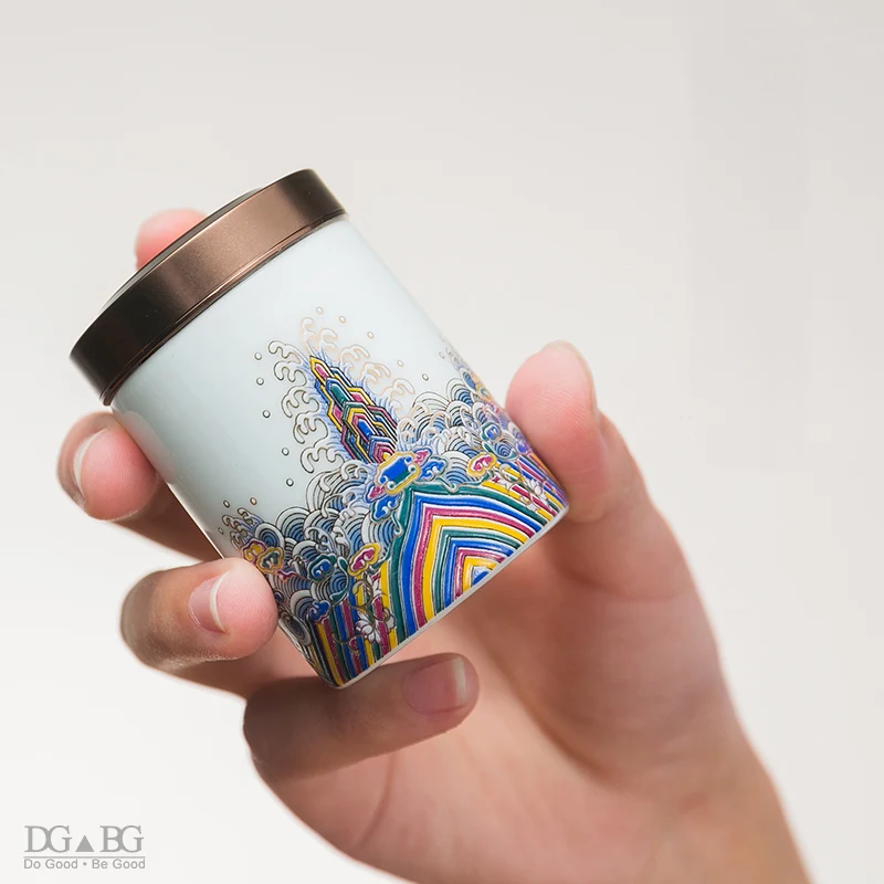 Керамические эмалированные золы урна Золотая проволока цветная эмалированная