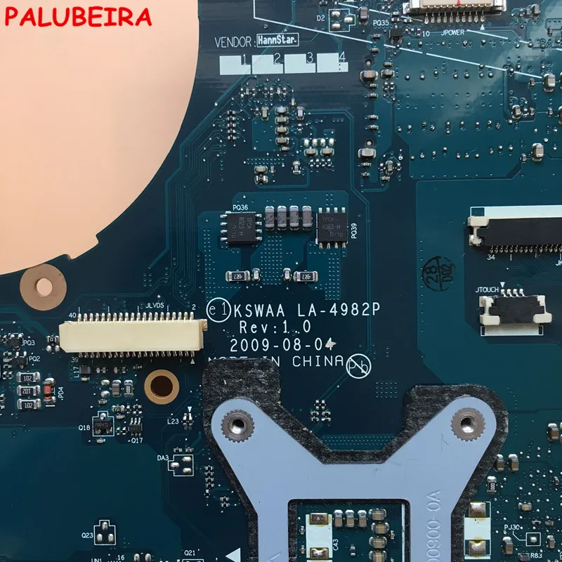 PALUBEIRA для Toshiba L500 KSWAA LA-4982P K000092130 материнская плата для ноутбука полностью протестирована