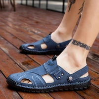 new mens summer sandals hand stitched sandals and slippers dual use large size outdoor breathable mens shoes