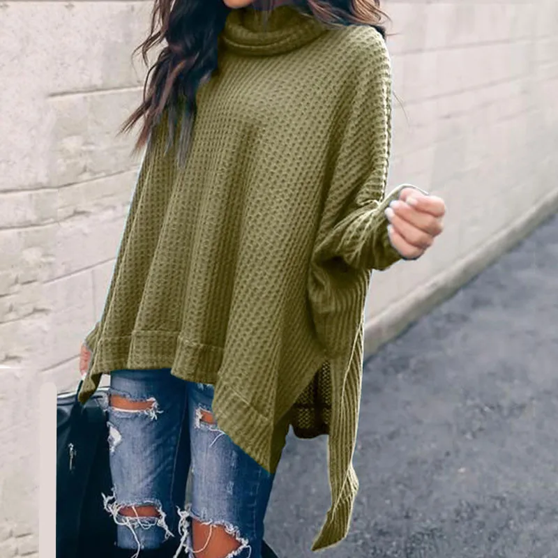 Женский вязаный свитер с высоким воротом Зимний топы для женщин осень 2019 |