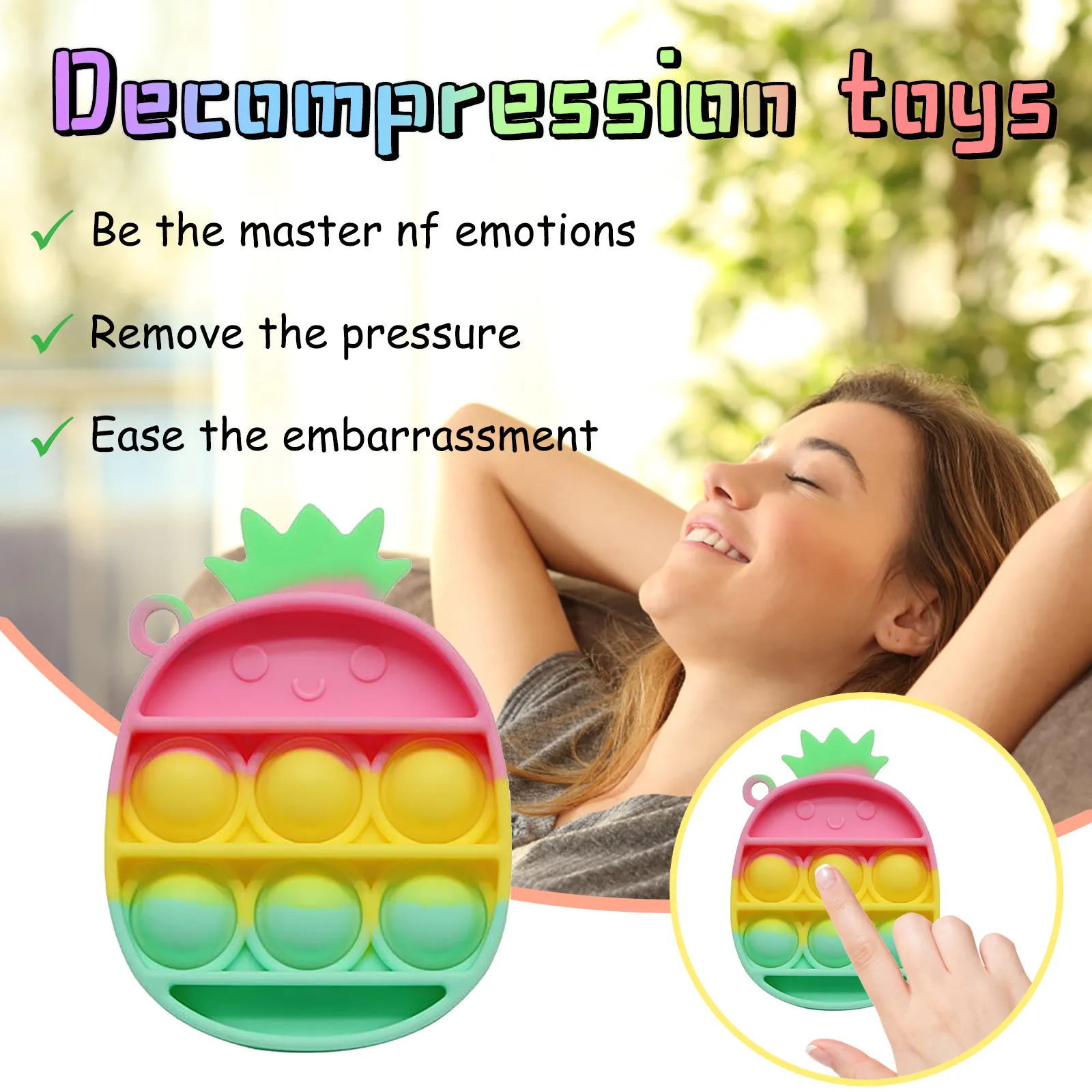 

2021 New Colorful Push Bubble Pops Autism Needs Anti-stress Figet Toys Restore Emotions Stress Reliever Anxiety Toy For Child