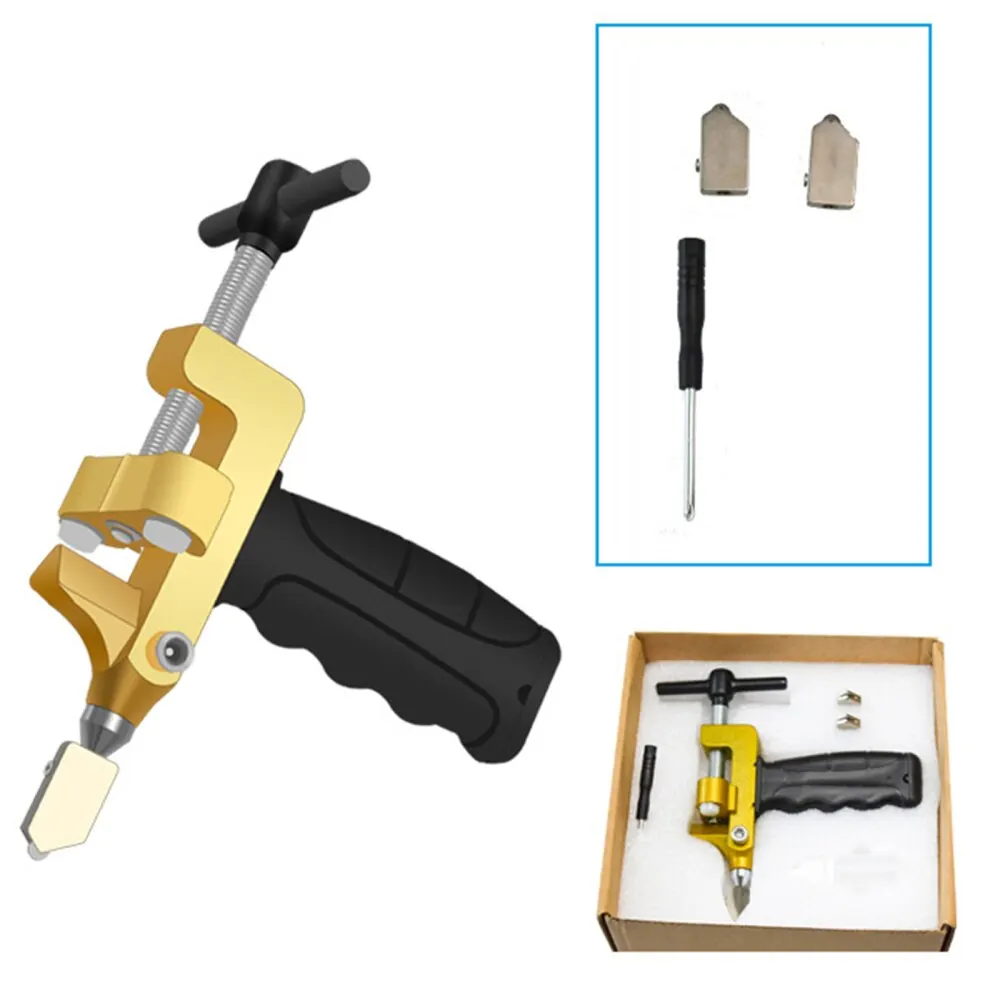 

Ceramic Tile Cutter Slicer Glass Cutting Tool Two In One 1-piece Hand-held Steel For Home Floor Decoration Boundary Opener