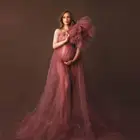Элегантные фатиновые платья для беременных женщин большого размера