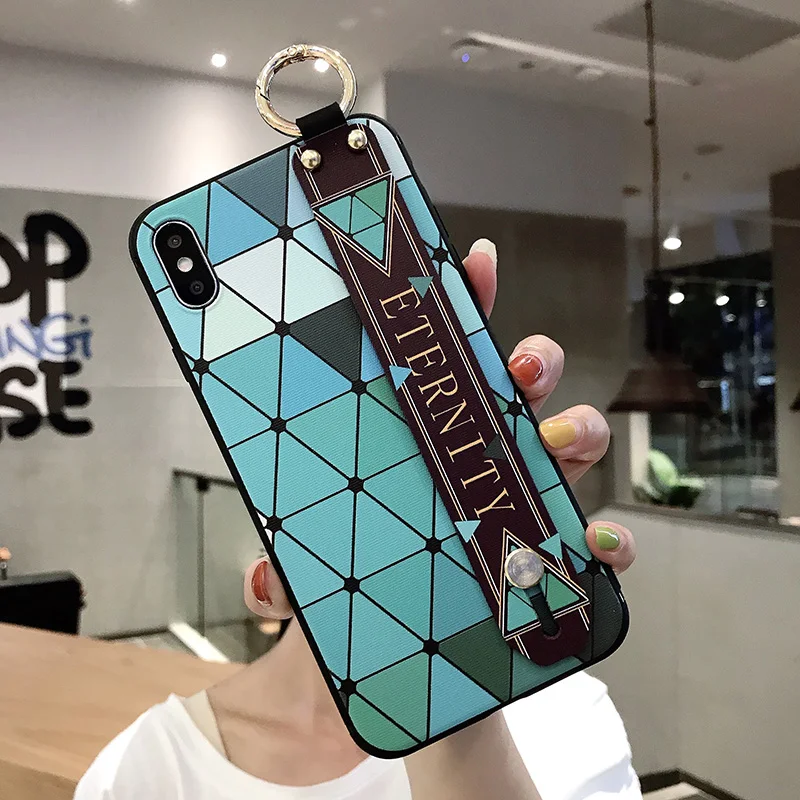 Чехол-держатель для телефона для samsung Galaxy Note 10, 8, 9, S8, S9, S10 plus, S10e, мягкий силиконовый ремешок на запястье, поддерживающий чехол, задняя крышка