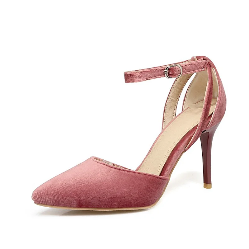 Женские туфли на высоком каблуке большого размера женские тонком с острым