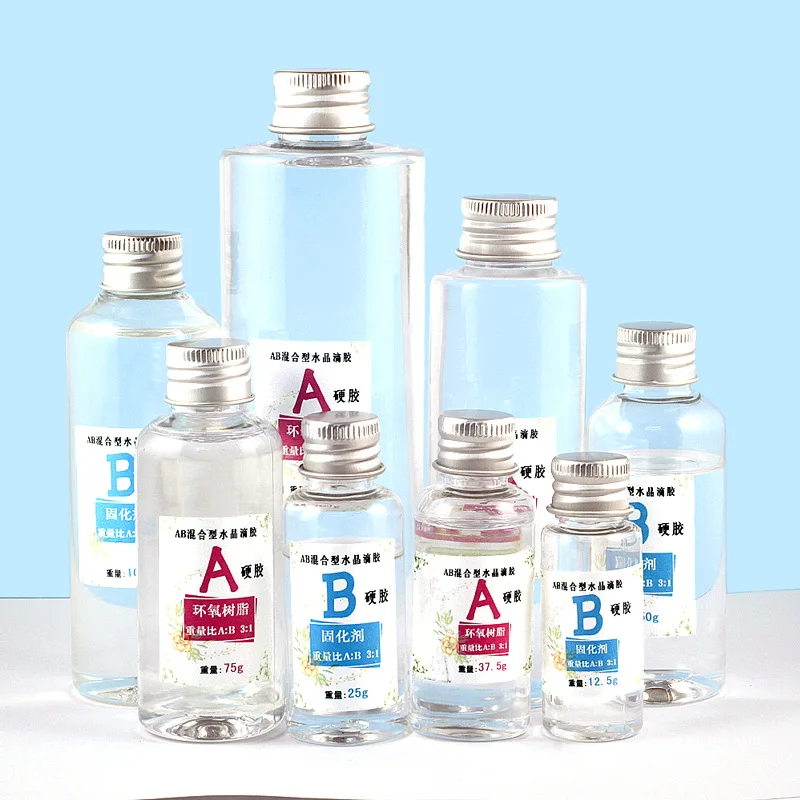 

200g/set 3:1 AB Hard Resin Glue Quick Drying Clear Epoxy High Adhesive Crystal Glue Jewelry Making Liquid Transparent Craft DIY