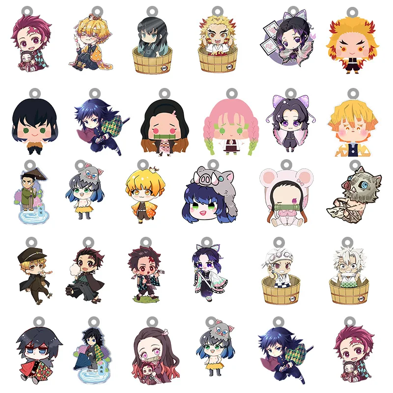 

Acrylic Animation Peripheral Charms Kawaii Q Version Cosplay Pendants For Jewelry Making Epoxy Resin Accessories 2020 trend