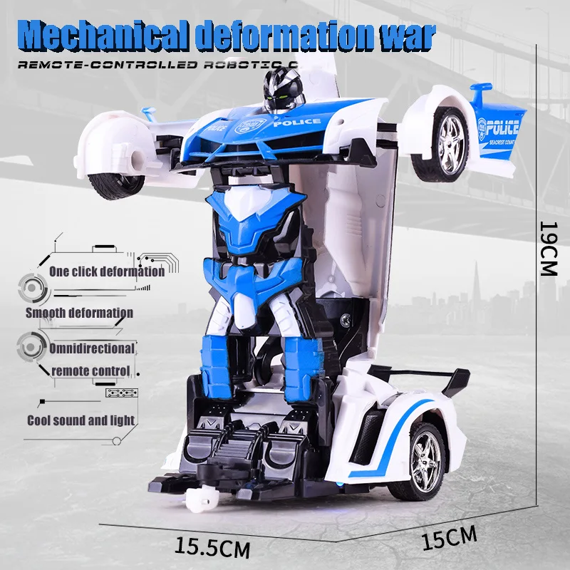 Новая одежда для маленькой девочки 2 в 1 RC автомобиль игрушка роботы трансформеры