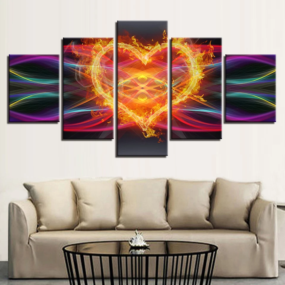 

Home decor Poster Print Canvas Painting Picture Home Decor Modern HD 5 Pieces Pictures Wall Art for Living Room