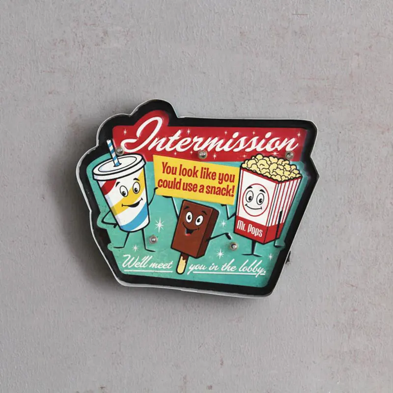 Винтажный Настенный декор из кованого железа в стиле ретро Снэк попкорн знак