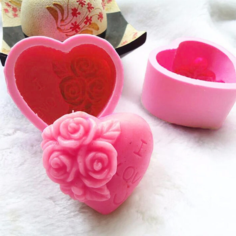 

1 PC 3D Round Flowers Shape Silicone Soap Mold Form for candles DIY Handmade Molds for Soap Making Candle Making Bath Bomb Mold