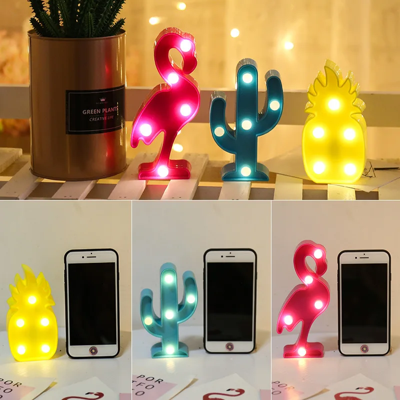 Рождественское украшение для дома мини Фламинго ананас Navidad ночной Светильник