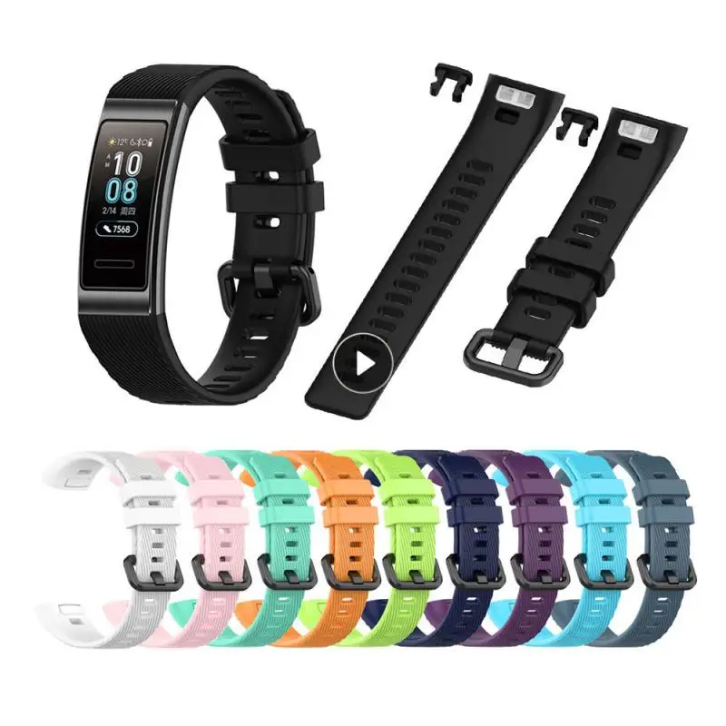 Ремешок силиконовый для смарт-часов Huawei Band 4 Pro 3/3 сменный оригинальный браслет 3/4