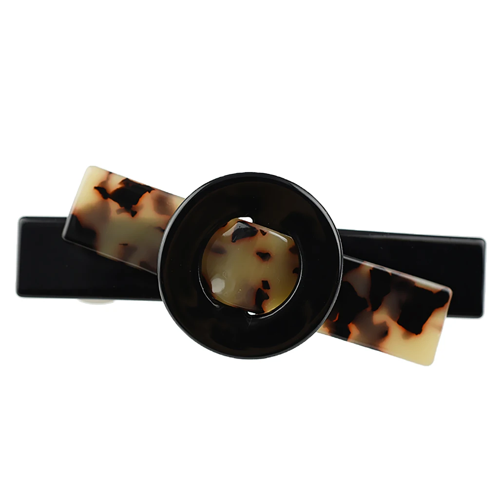 

Multi-color Retro No-slip Auto Clasp Acrylic Tortoise Shell Barrettes for Any Hairstyle About 3.54×1.37×0.79 inch