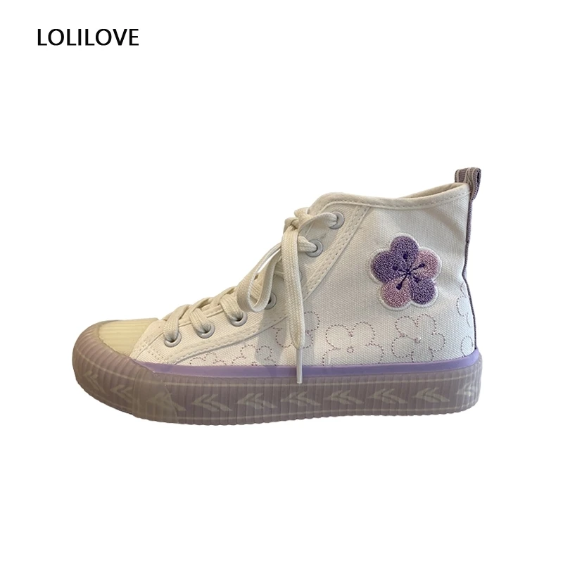 

Shoes Pink Japanese style Kawaii Women Canvas Flats Vulcanized Shoes College Students Lolita shoes 2021 Anime Casual Shoes