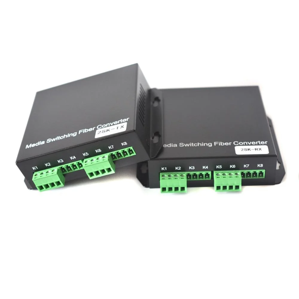 Dual port optical fiber extender repeater for access control, alarm and fire protection systems