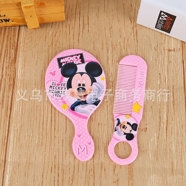 2 шт./компл. disney замороженные мультфильм дети зеркало+ расческа Кукла Эльза аксессуары девушка подарок на день рождения косметическая игрушка портативное детское зеркало