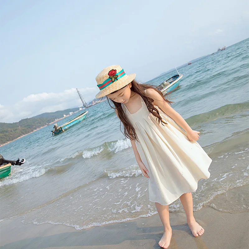 Cotton Linen 2020 New Summer Mother And Daughter Clothes Dress Kids Holiday Girls Baby Toddler Beach Children | Детская одежда и