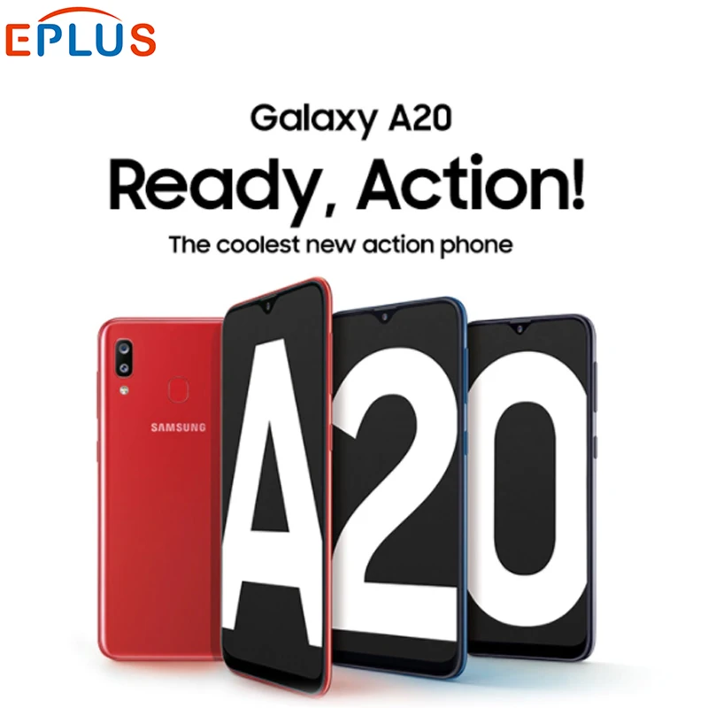 Смартфон Samsung Galaxy A20 A205GN/DS 6 4 дюйма 3 Гб ОЗУ 32 ПЗУ Exynos 7884 восемь ядер Android 9 две