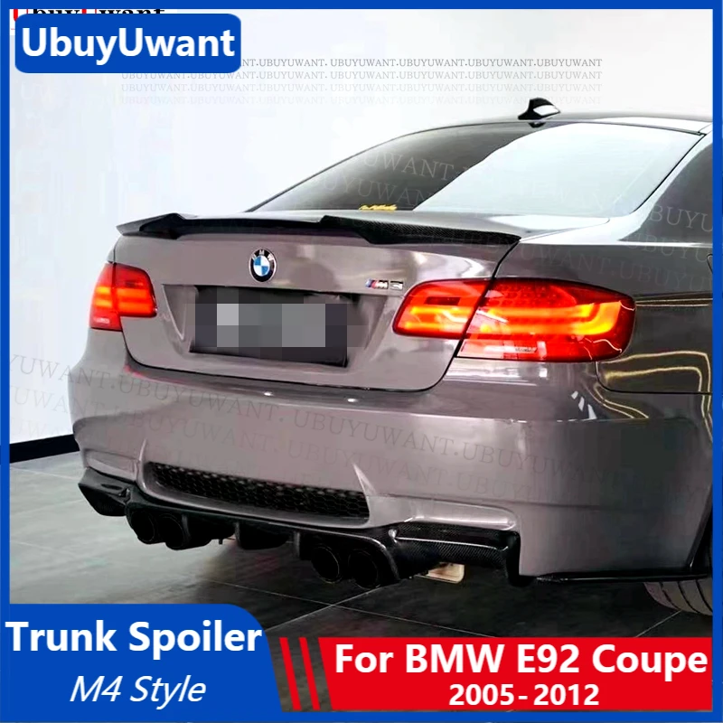 

M4 Style Rear Spoiler For BMW E92 Carbon Fiber Trunk Lip Boot Tail Wing Spoiler For 2005 - 2012 3 Series 2 Door E92 M3 E92 Coupe