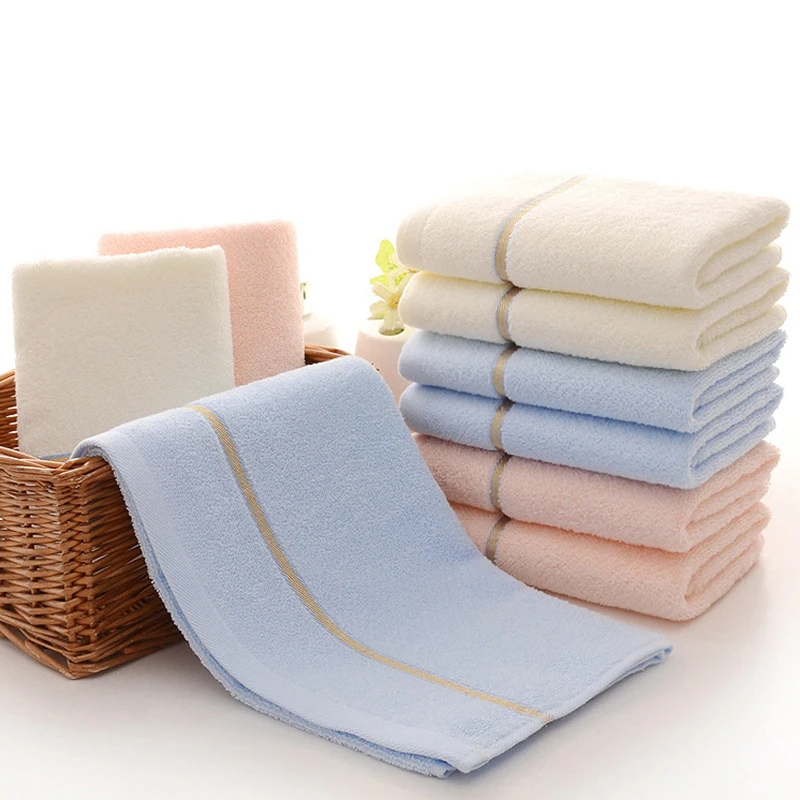 

Cotton Bath Towel Absorbent Adult Bath Towels Solid Color Soft Friendly Face Hand Shower Towel For Bathroom Washcloth 32*70cm