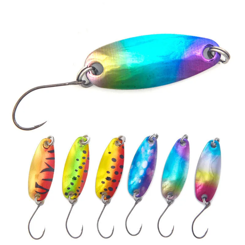 1 шт./лот рыболовная приманка шумовая цветная ложка 2 5 г 3 см металлическая для