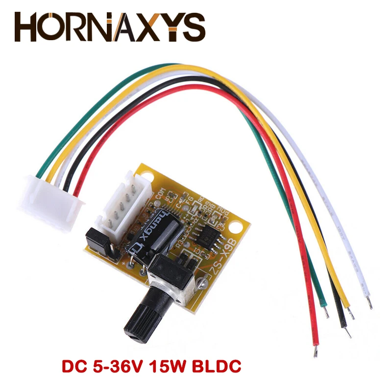 

5PCS/ DC 5V-12V 2A 15W Three Phase No Sense Brushless DC Motor Speed Controller BLDC Driver Board Module with Cable