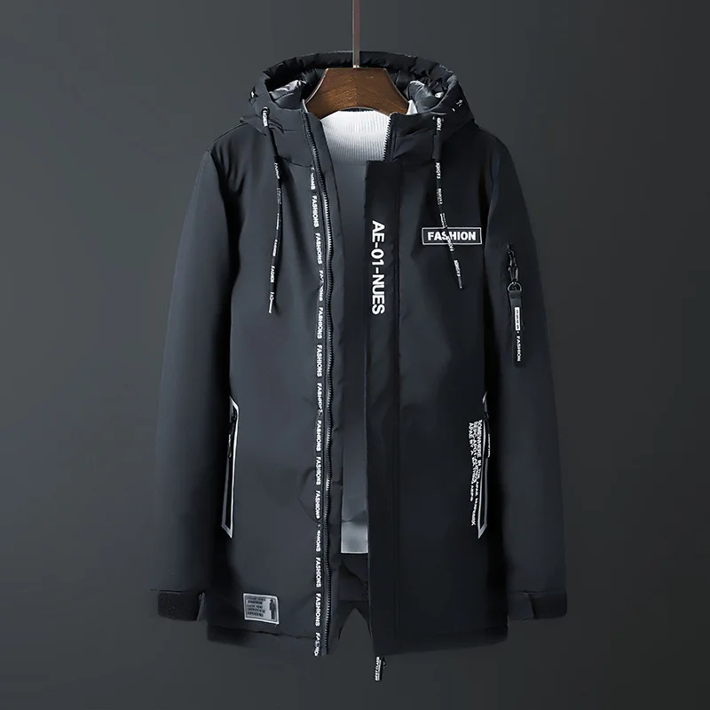 8xl Winter Thickening Will Code Long Fund Men's Business Affairs Leisure Time Even Hat Cotton-padded Clothes Cotton Loose Coat