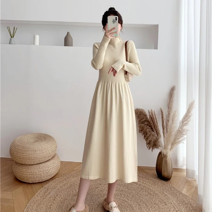 

Свитер женский осенний трикотажный, теплый, однотонный