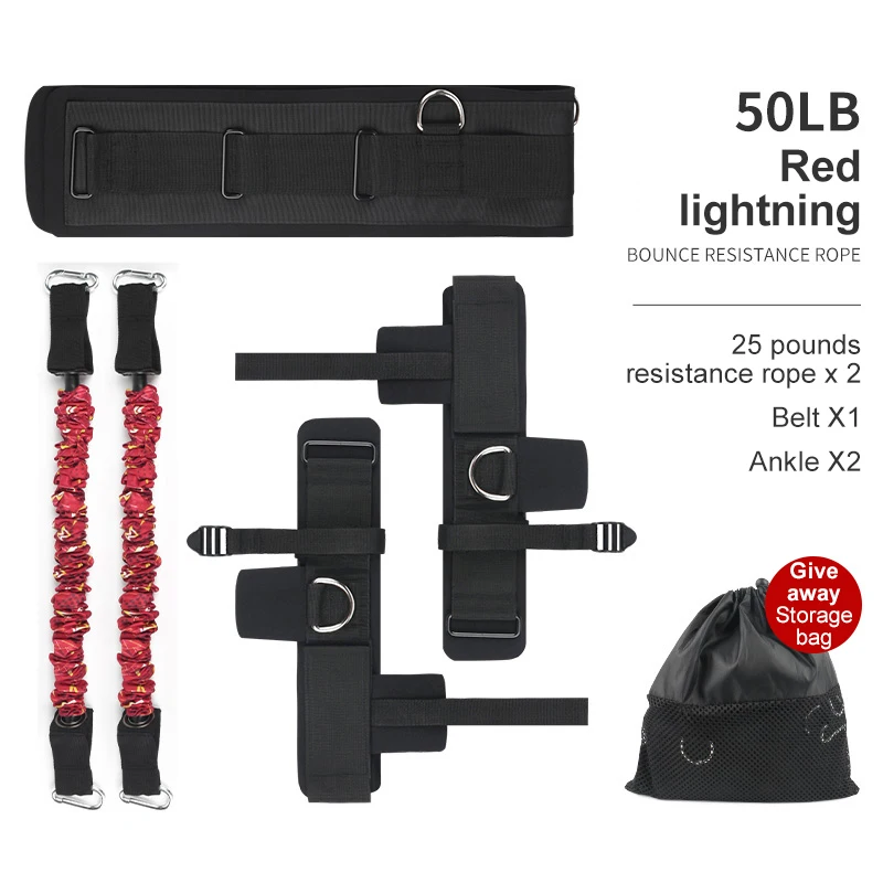 

Fitness Power Lifting Stretch Resistance Bands With Foot Handle Exercise Strap