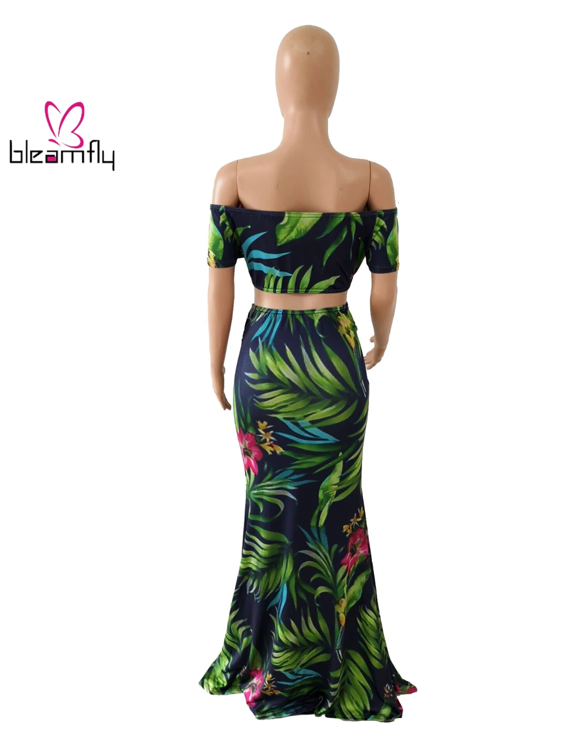 Новый женский летний пляжный костюм в форме листа стиле бохо с принтом открытыми