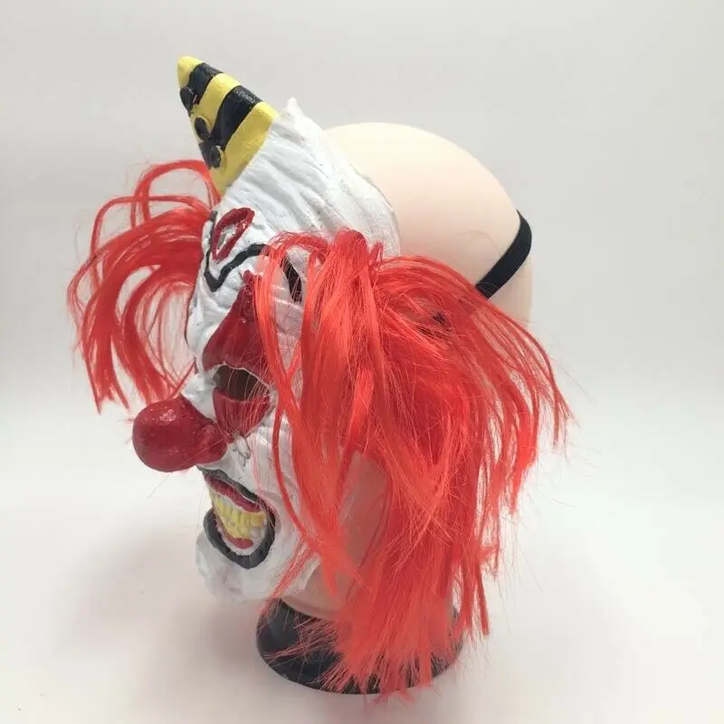 Горячая продажа Клоун Маска широкий дьявол красные волосы злой взрослый Жуткий