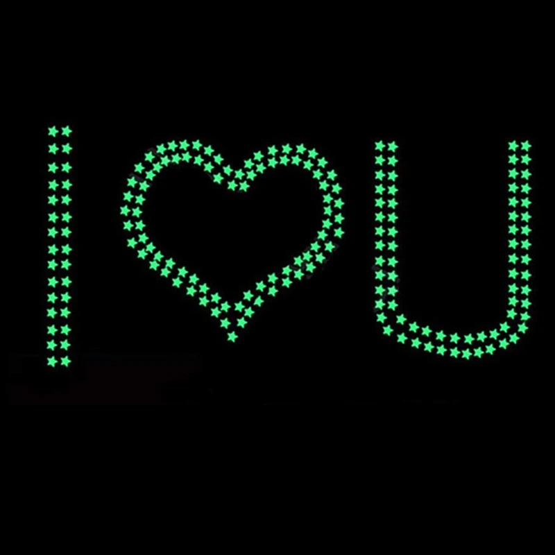 3 см Световой Стикеры светящаяся звезда постоянного Светящиеся Настенные