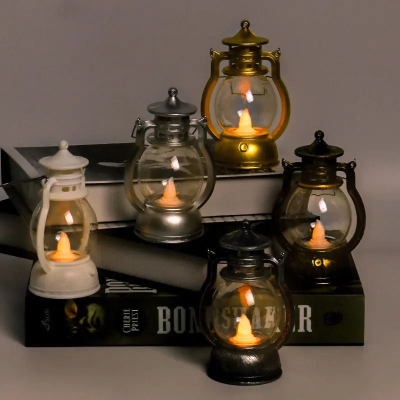 Светодиодный фонарь на Хэллоуин Ретро лампа с маслом украшение для Хэллоуина