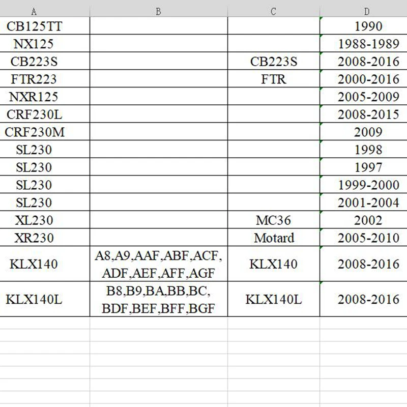 

5pc Motorcycle Friction Clutch Plates for Honda CBT125 NXR125 NX125 CB223 FTR223 CRF230 SL230 XR230 Motorbike Engine Part Set
