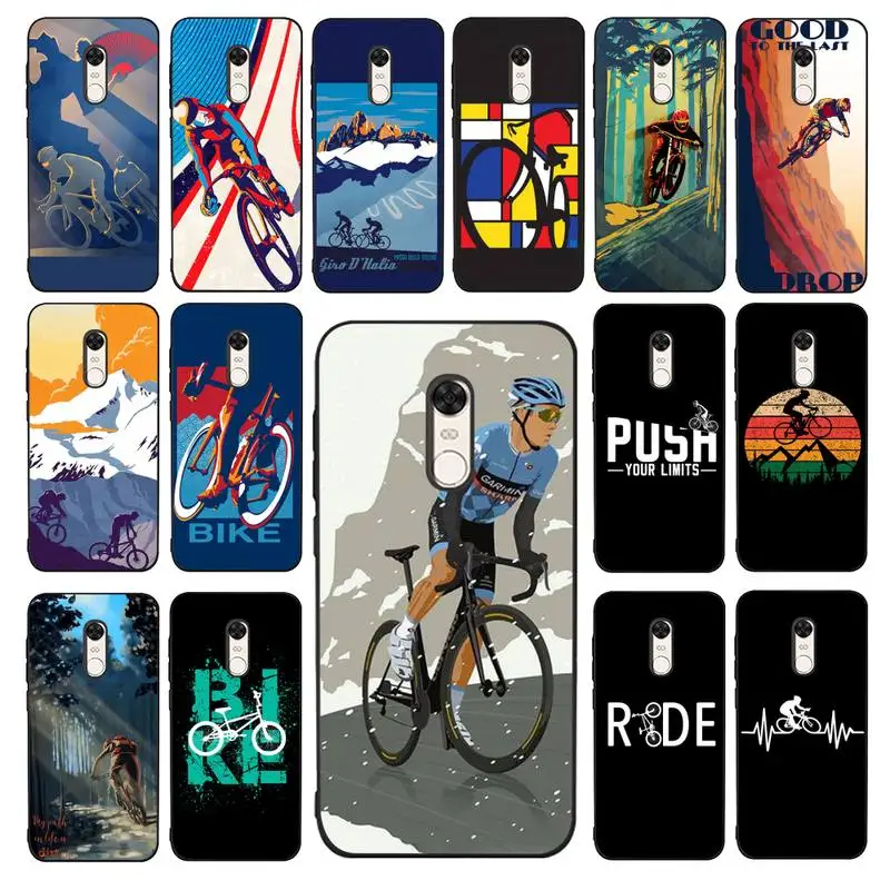 

YNDFCNB BIKE CYCLING Art Phone Case for Redmi 5 6 7 8 9 A 5plus K20 4X 6 cover