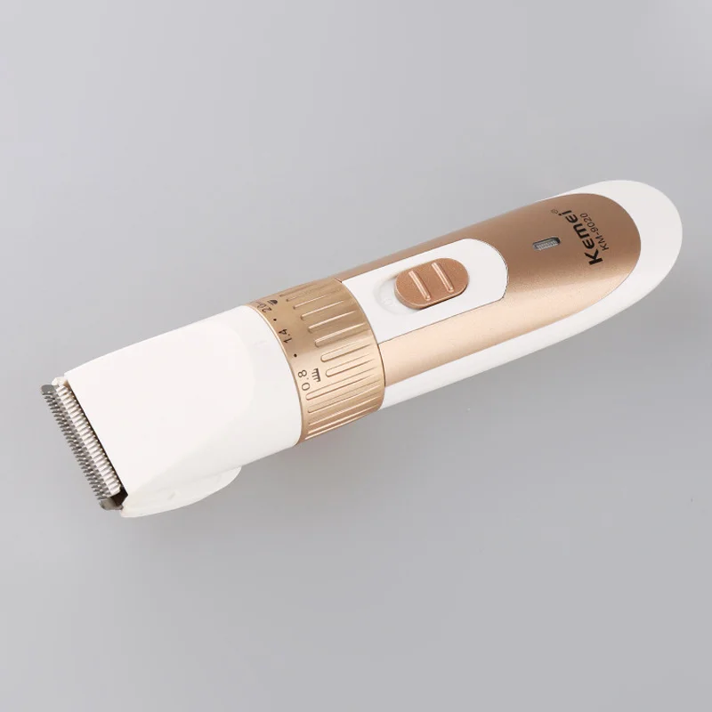 Kemei сталь Беспроводная Машинка для стрижки волос 0 мм Триммер Профессиональный