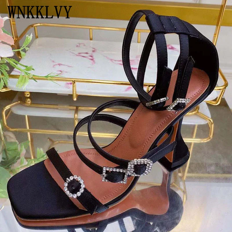 

Сандалии женские на высоком каблуке, туфли-гладиаторы с узким ремешком и пряжкой, украшение для вечевечерние, 2021