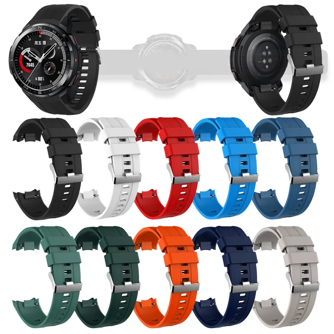 

Ремешок силиконовый для наручных часов Huawei Honor GS Pro, Спортивный регулируемый модный дышащий сменный Браслет для часов, аксессуары