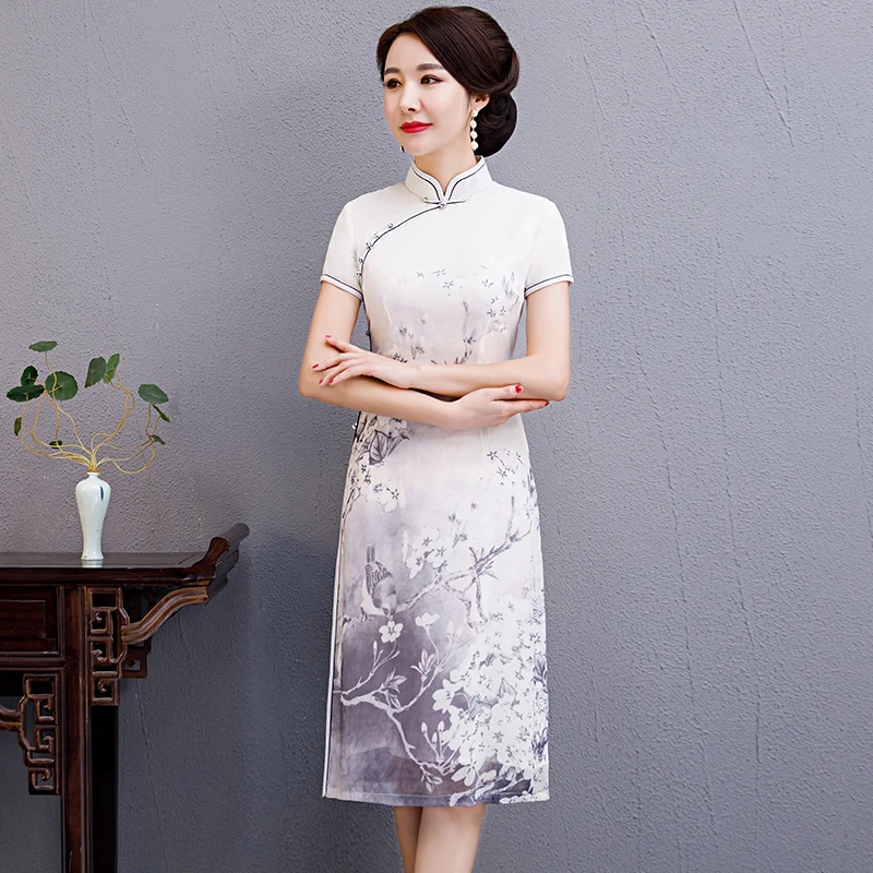 Традиционная одежда Вьетнам aodai qipao платье для женщин Вьетнам традиционная одежда ao dai Вьетнам - Цвет: color4