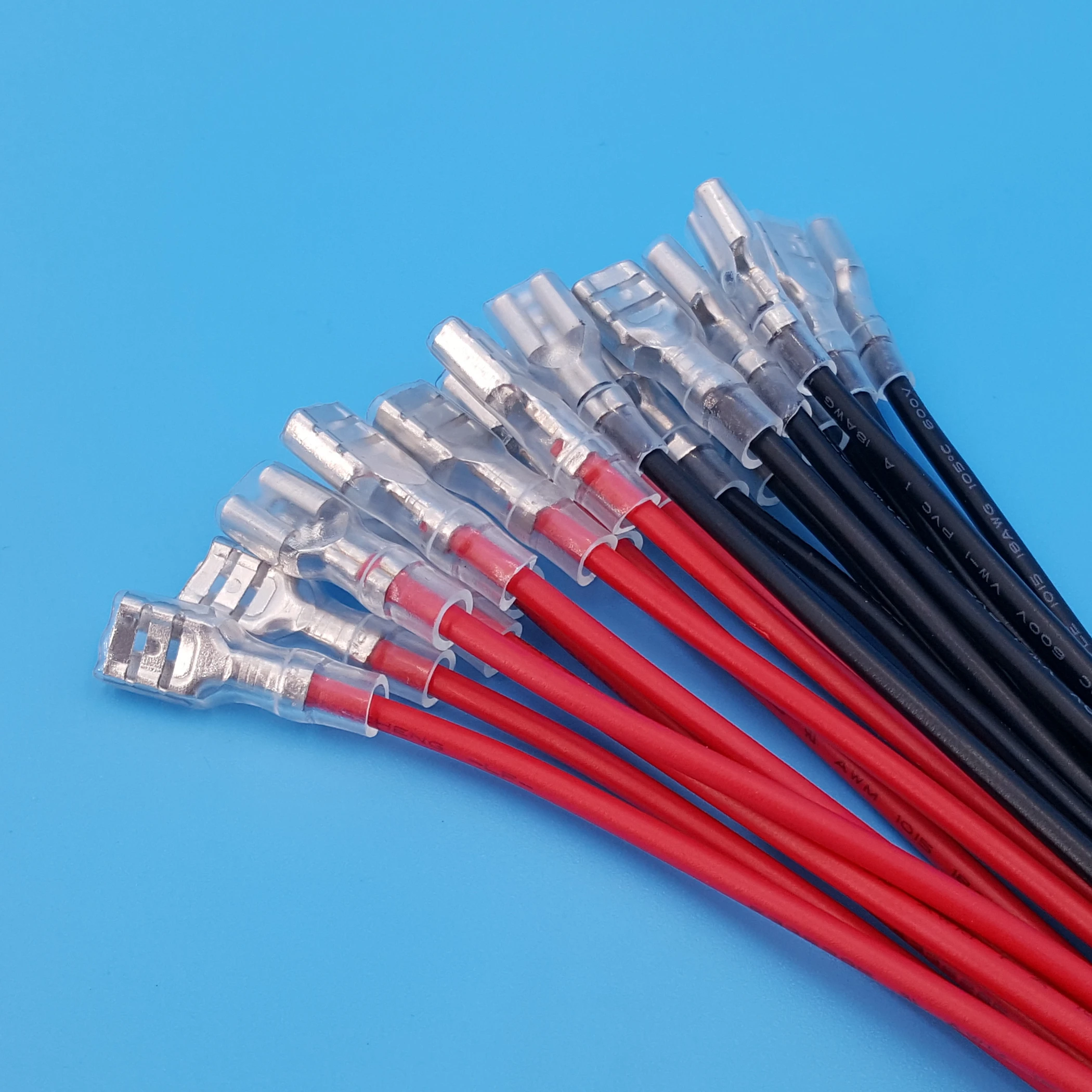 100 шт. 6,3 мм быстрое отсоединение 18 AWG Женский Лопата 20 см клеммы провода разъем