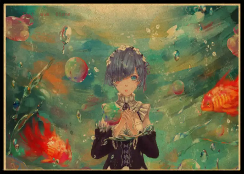 Новинка постеры из крафт-бумаги RE ZERO-start Life in other World Мультяшные принты четкое