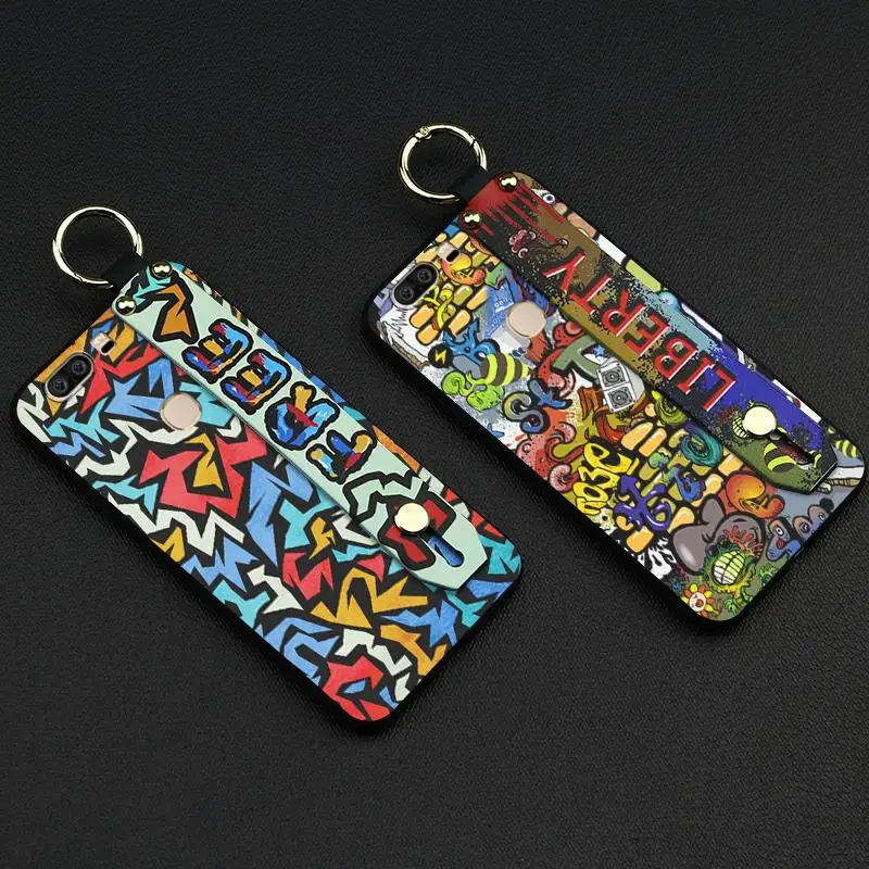 Phone Case For Huawei Honor V8 5.7-inch Delicate TPU Silicone Cover Holder Lanyard Shockproof Graffiti Series | Мобильные телефоны
